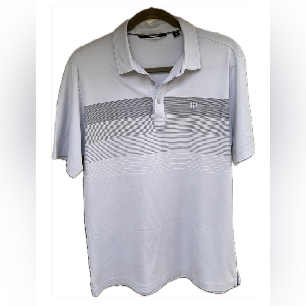 Travis Mathew Polo Shirt Coastal Chest Stripe Style size M